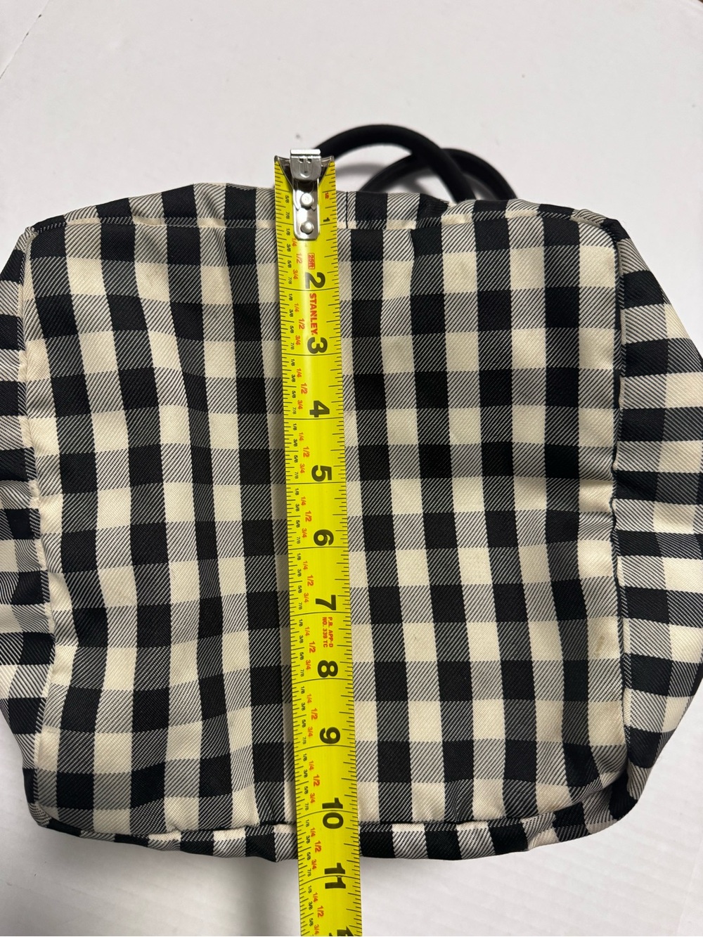 Tory Burch Piper Black & White Gingham Tote - Picture 11 of 16